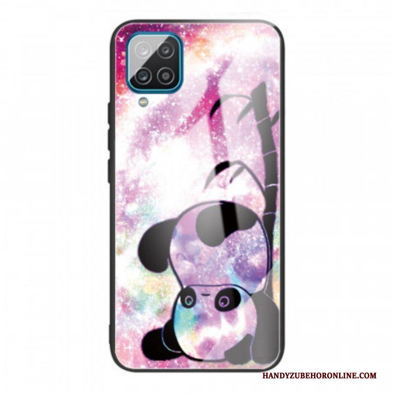 Hoesje voor Samsung Galaxy M32 Panda Gehard Glas