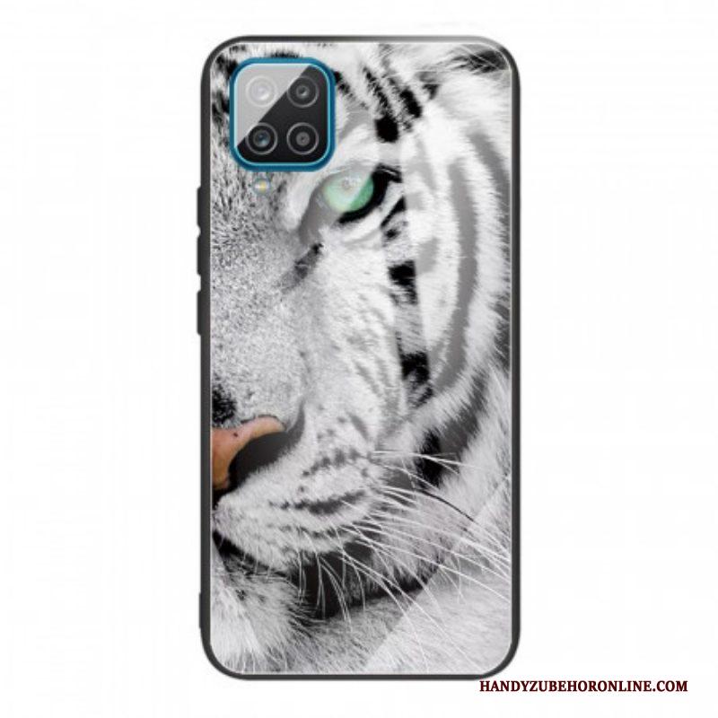 Hoesje voor Samsung Galaxy M32 Tijger Gehard Glas