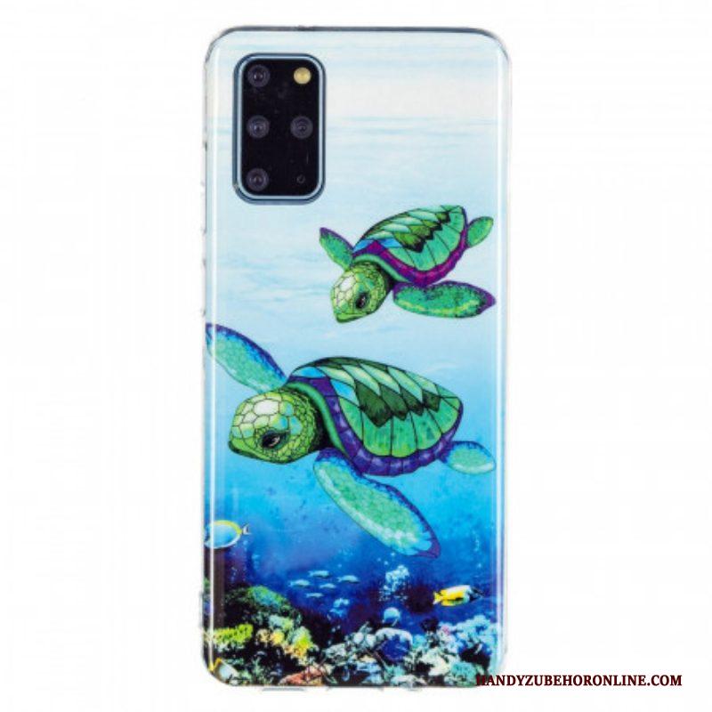 Hoesje voor Samsung Galaxy S20 Plus / S20 Plus 5G Fluorescerende Schildpadden