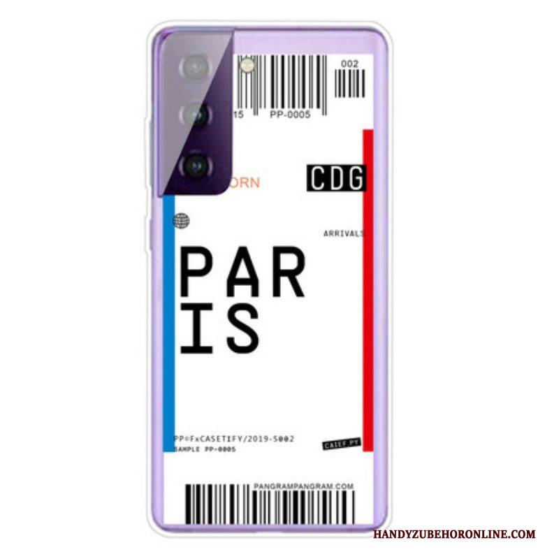 Hoesje voor Samsung Galaxy S21 5G Instapkaart Naar Parijs