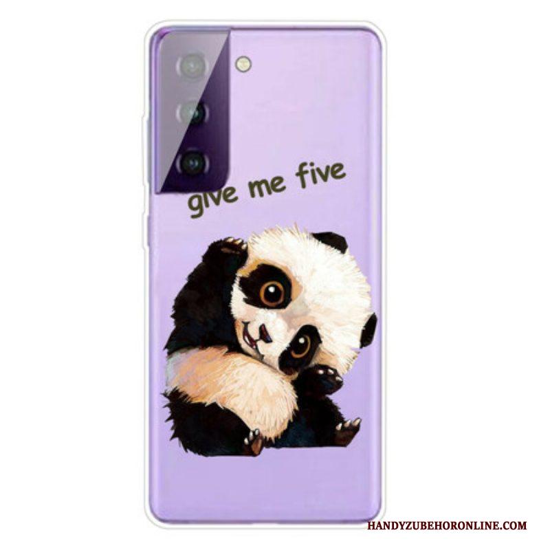 Hoesje voor Samsung Galaxy S21 5G Panda Geef Me Vijf