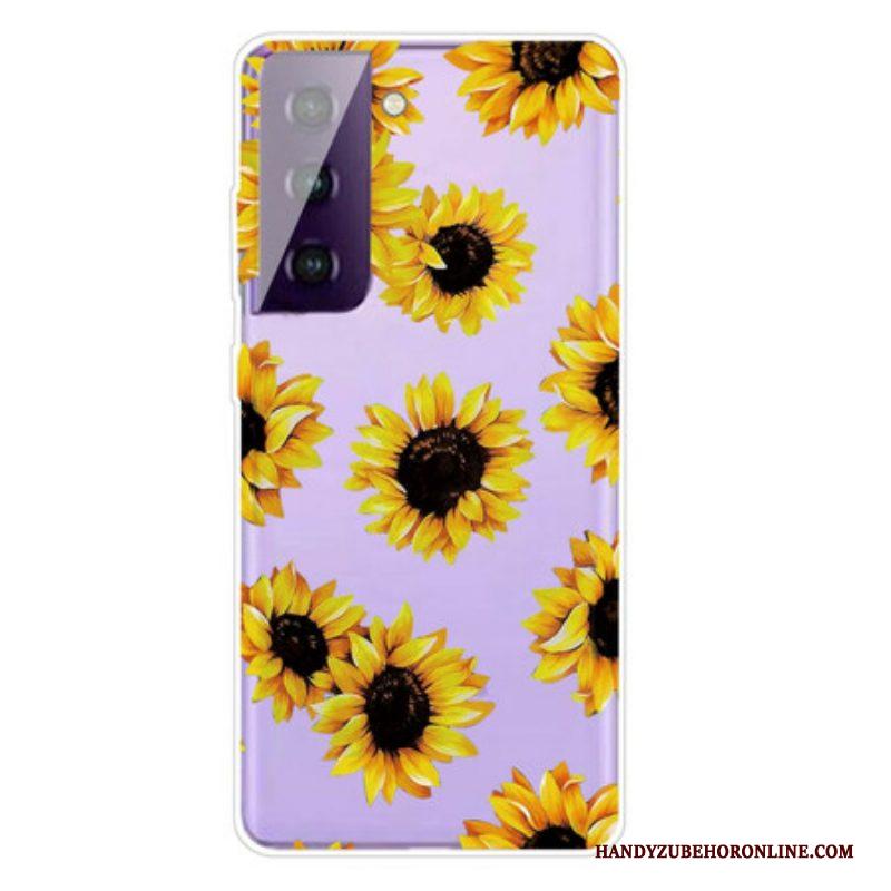 Hoesje voor Samsung Galaxy S21 5G Zonnebloemen