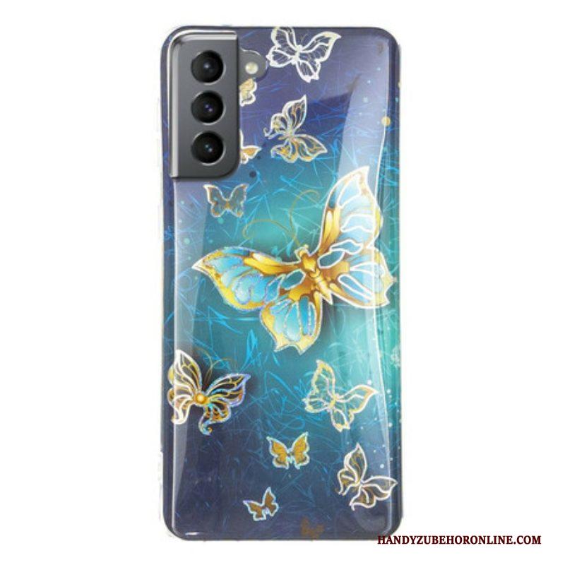 Hoesje voor Samsung Galaxy S21 FE Ontwerp Vlinders