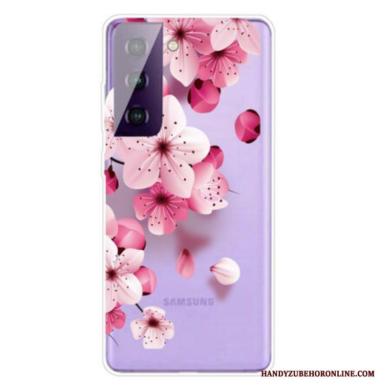 Hoesje voor Samsung Galaxy S21 Plus 5G Kleine Roze Bloemen