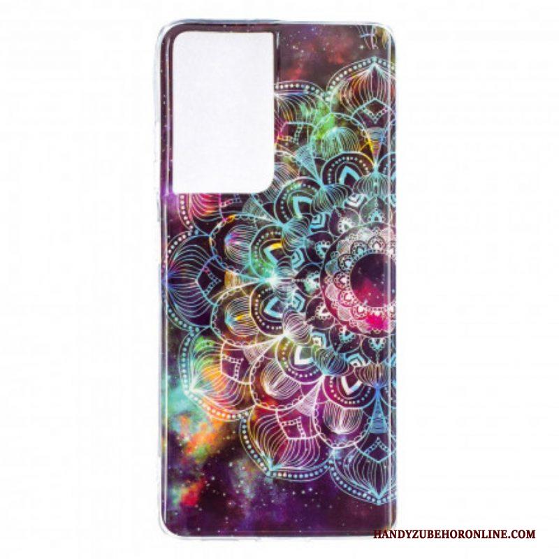 Hoesje voor Samsung Galaxy S21 Ultra 5G Fluorescerende Bloemenserie