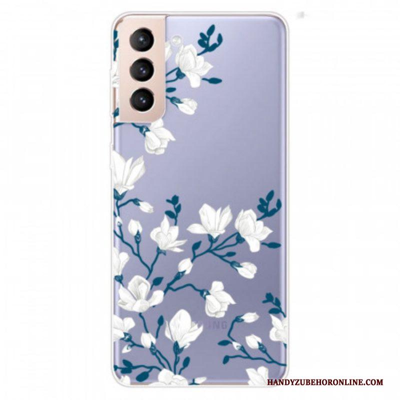 Hoesje voor Samsung Galaxy S22 5G Naadloze Witte Bloemen