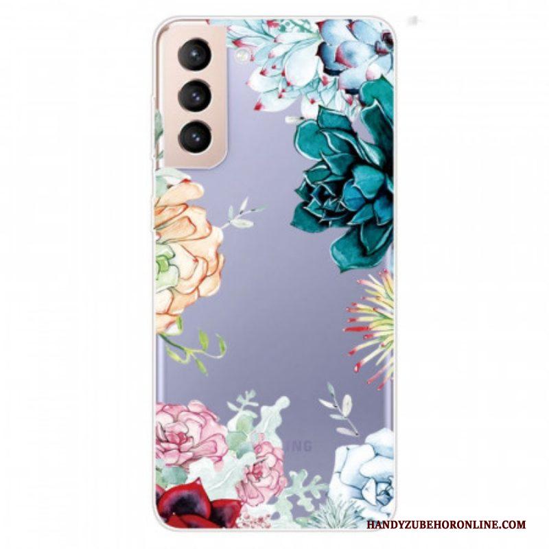 Hoesje voor Samsung Galaxy S22 Plus 5G Naadloze Aquarel Bloemen