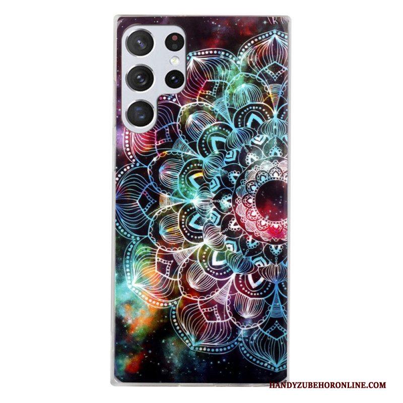 Hoesje voor Samsung Galaxy S22 Ultra 5G Fluorescerende Bloemenserie