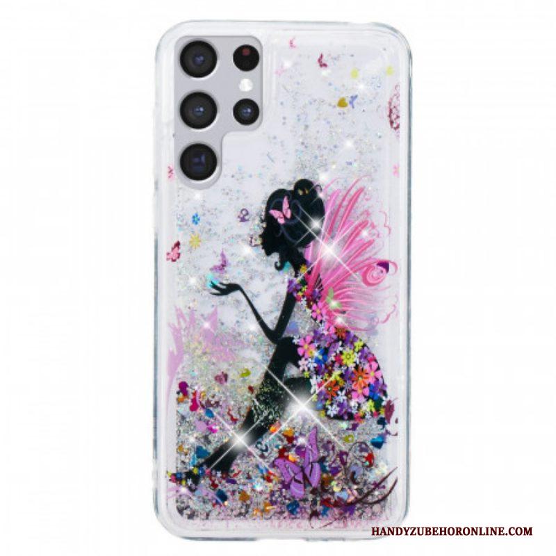 Hoesje voor Samsung Galaxy S22 Ultra 5G Glitter Fee