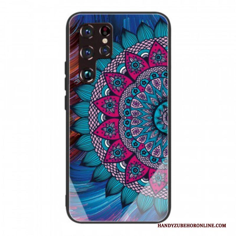 Hoesje voor Samsung Galaxy S22 Ultra 5G Mandala Gehard Glas