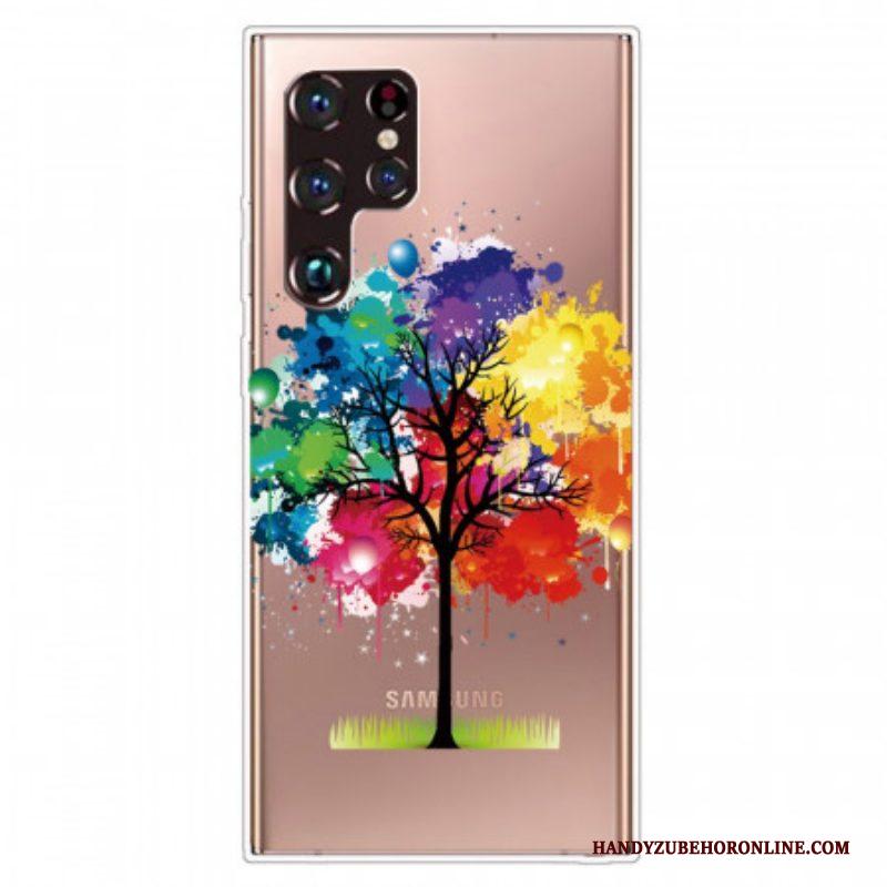 Hoesje voor Samsung Galaxy S22 Ultra 5G Naadloze Aquarel Boom