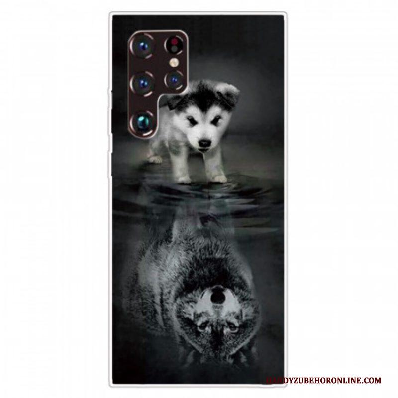 Hoesje voor Samsung Galaxy S22 Ultra 5G Puppy-droom