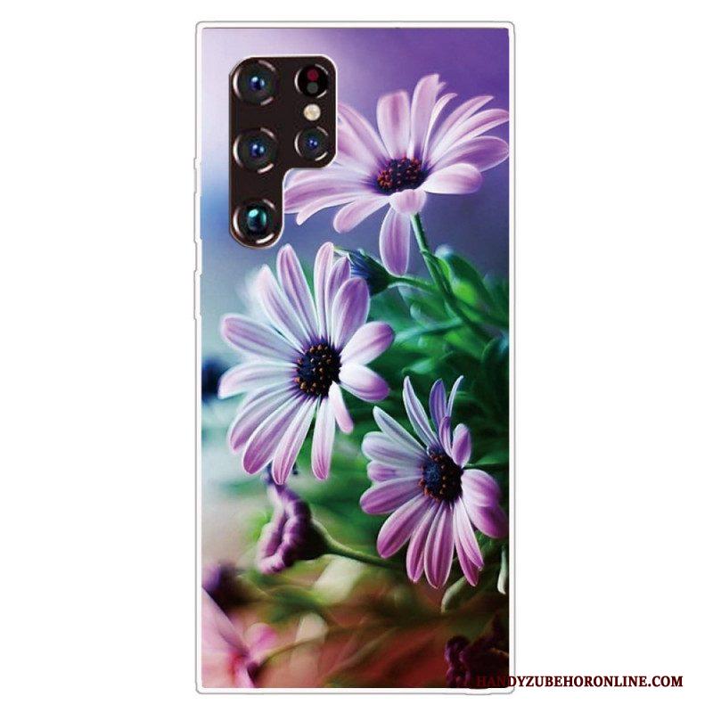 Hoesje voor Samsung Galaxy S22 Ultra 5G Realistische Bloemen