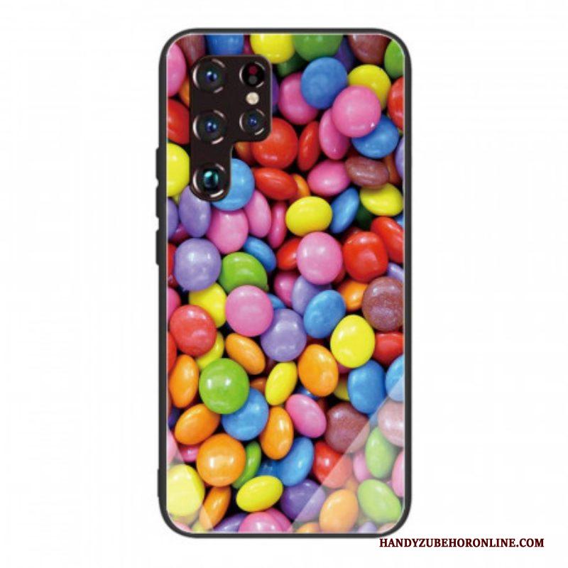 Hoesje voor Samsung Galaxy S22 Ultra 5G Snoep Van Gehard Glas