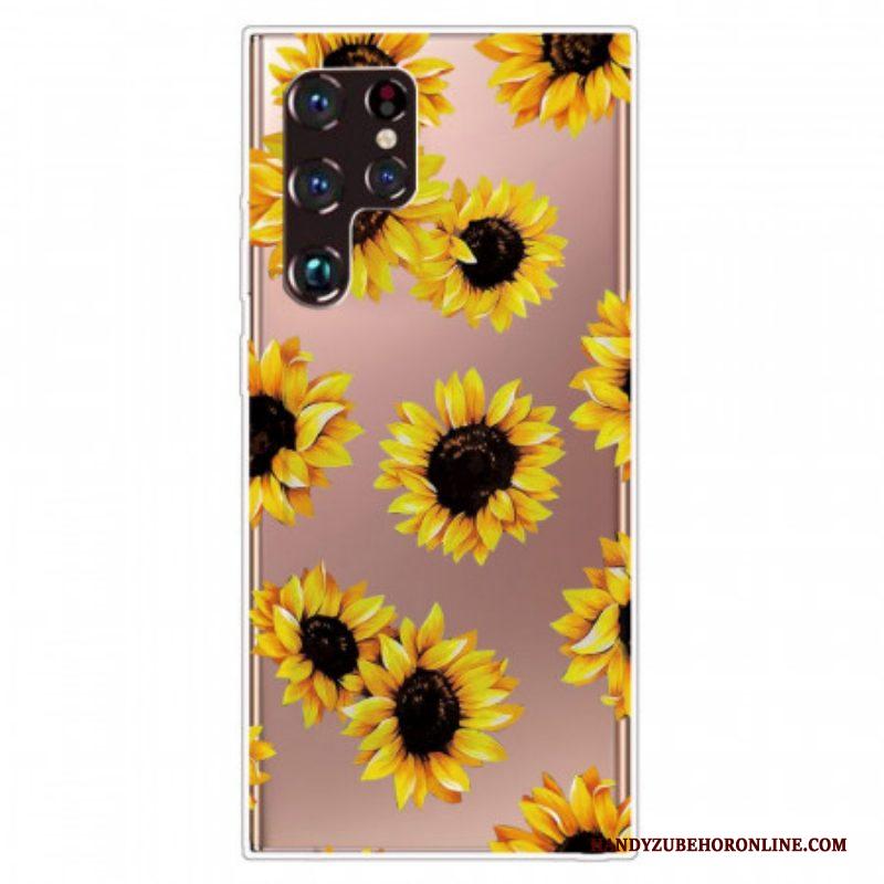 Hoesje voor Samsung Galaxy S22 Ultra 5G Zonnebloemen