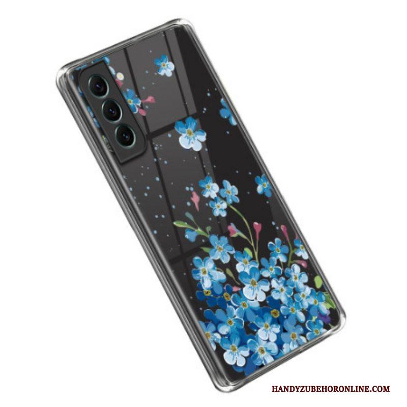 Hoesje voor Samsung Galaxy S23 5G Blauwe Bloemen