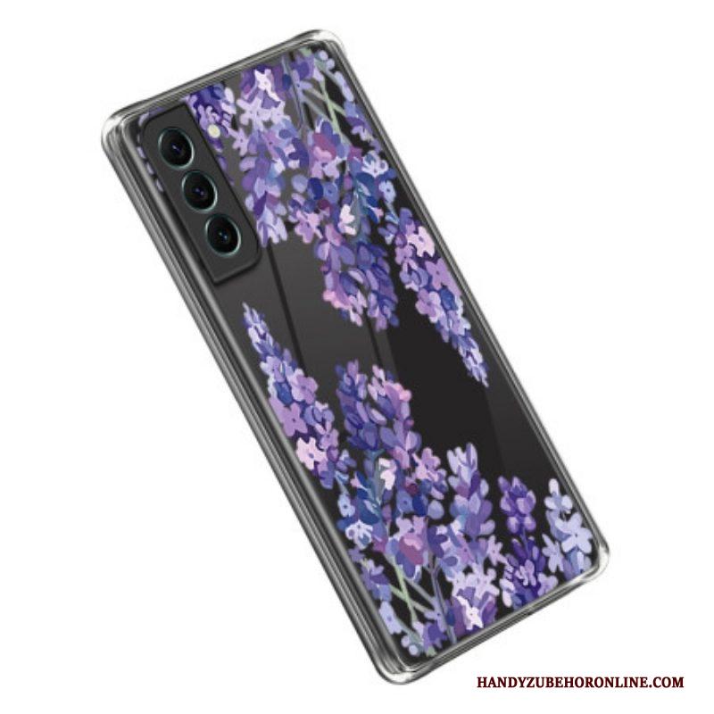 Hoesje voor Samsung Galaxy S23 5G Naadloze Paarse Bloemen