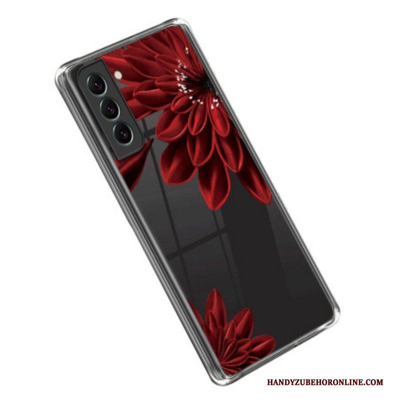 Hoesje voor Samsung Galaxy S23 Plus 5G Naadloze Rode Bloemen