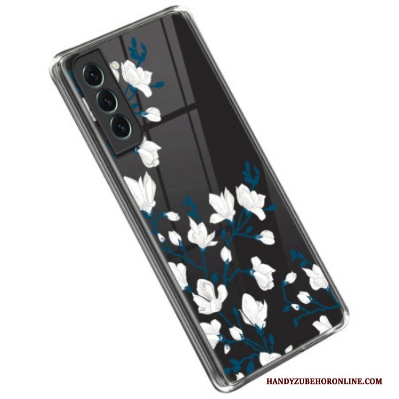 Hoesje voor Samsung Galaxy S23 Plus 5G Naadloze Witte Bloemen