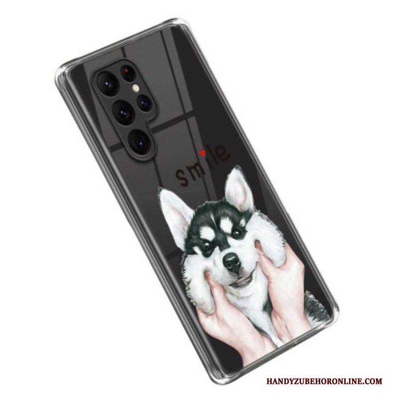 Hoesje voor Samsung Galaxy S23 Ultra 5G Hond Glimlach