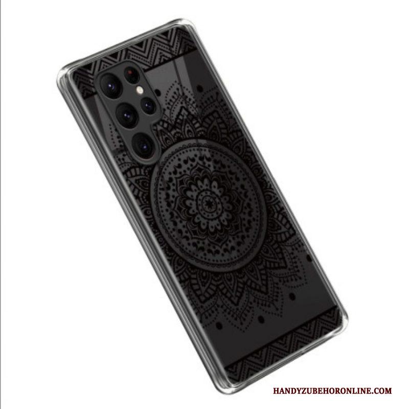 Hoesje voor Samsung Galaxy S23 Ultra 5G Zwarte Mandala