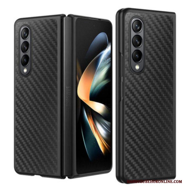 Hoesje voor Samsung Galaxy Z Fold 4 Koolstofvezel En Microvezel