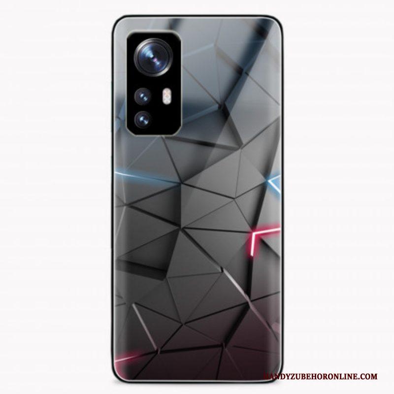 Hoesje voor Xiaomi 12 / 12X Geometrie Van Gehard Glas