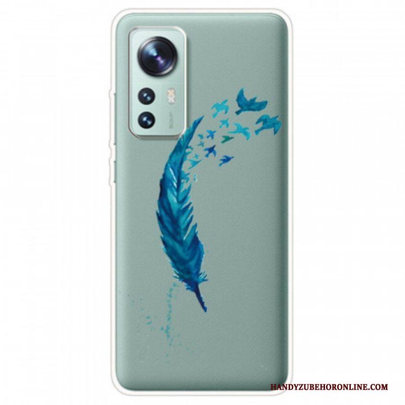 Hoesje voor Xiaomi 12 / 12X Mooie Blauwe Veer