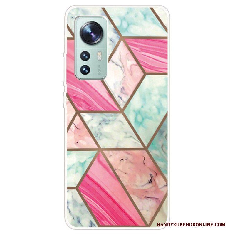 Hoesje voor Xiaomi 12 / 12X Variabel Geometrisch Marmer