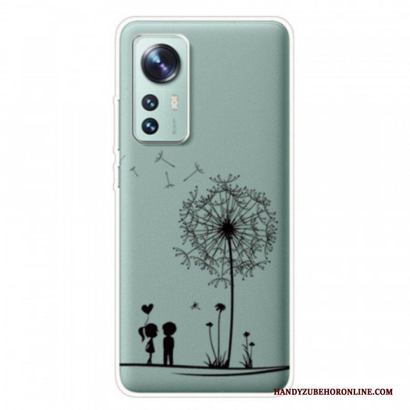 Hoesje voor Xiaomi 12 Pro Siliconen Paardebloemen