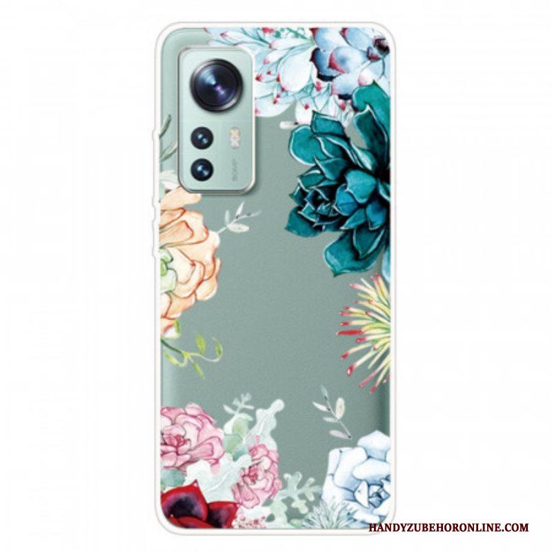 Hoesje voor Xiaomi 12 Pro Siliconen Wilde Bloemen