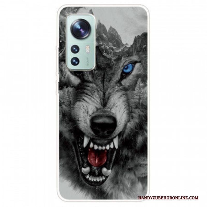 Hoesje voor Xiaomi 12 Pro Siliconen Wolf