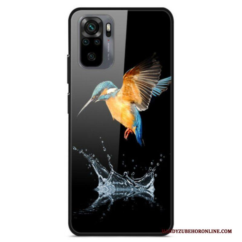 Hoesje voor Xiaomi Redmi Note 10 / 10S Crown Bird Gehard Glas