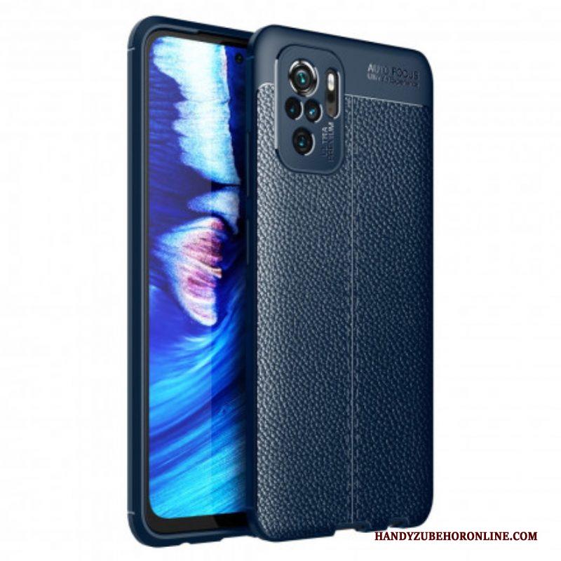 Hoesje voor Xiaomi Redmi Note 10 / 10S Ledereffect Litchi Dubbele Lijn