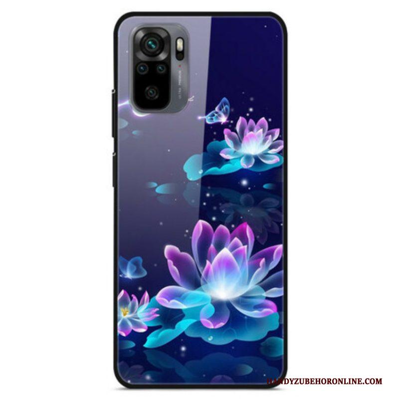 Hoesje voor Xiaomi Redmi Note 10 / 10S Waterlelies Van Gehard Glas