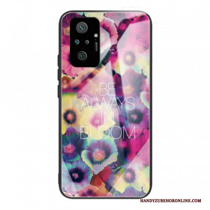 Hoesje voor Xiaomi Redmi Note 10 Pro Be Always In Bloom Gehard Glas