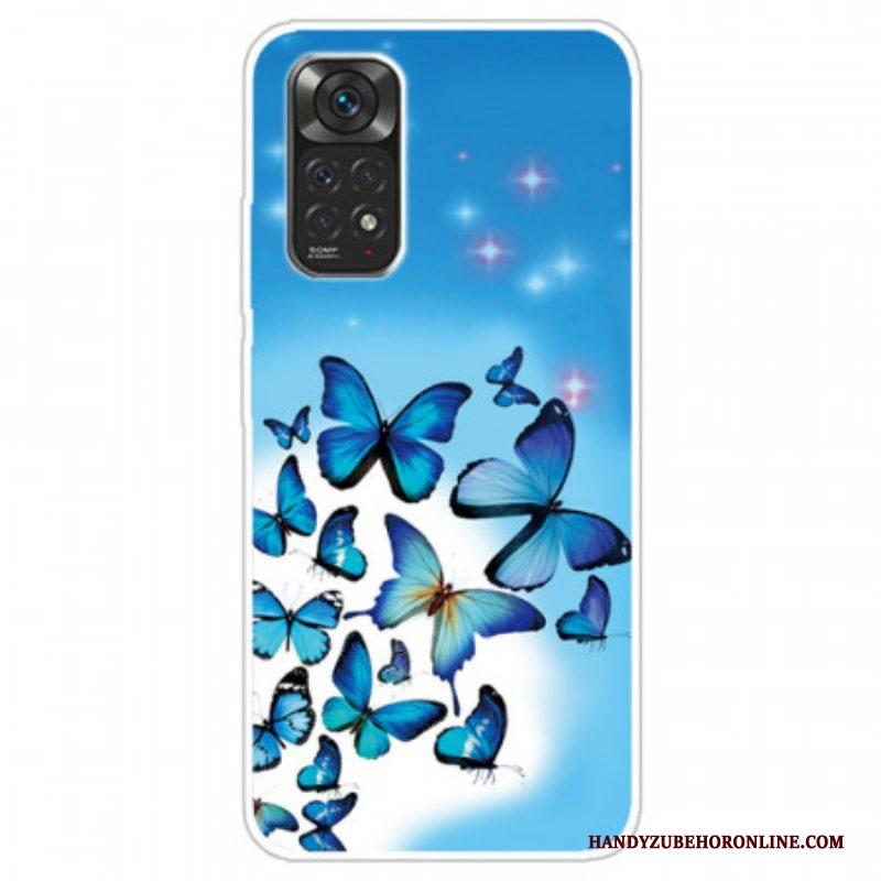 Hoesje voor Xiaomi Redmi Note 11 / 11S Blauwe Vlinders