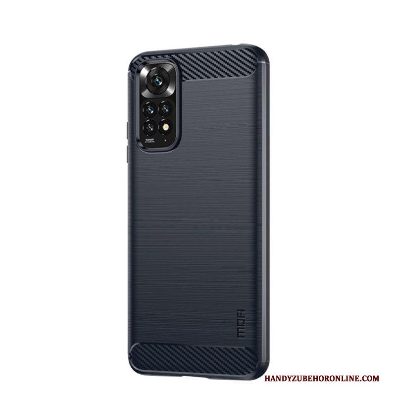 Hoesje voor Xiaomi Redmi Note 11 / 11S Mofi Geborsteld Koolstofvezel