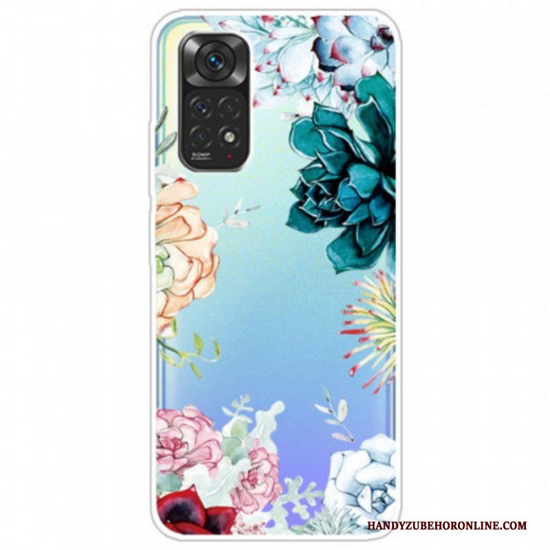 Hoesje voor Xiaomi Redmi Note 11 / 11S Naadloze Aquarel Bloemen