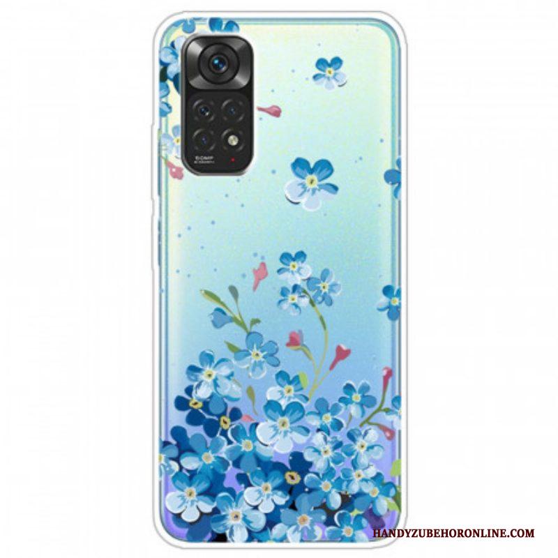 Hoesje voor Xiaomi Redmi Note 11 Pro / 11 Pro 5G Boeket Van Blauwe Bloemen