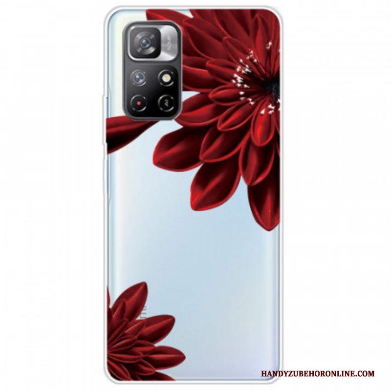 Hoesje voor Xiaomi Redmi Note 11 Pro Plus 5G Rode Bloemen