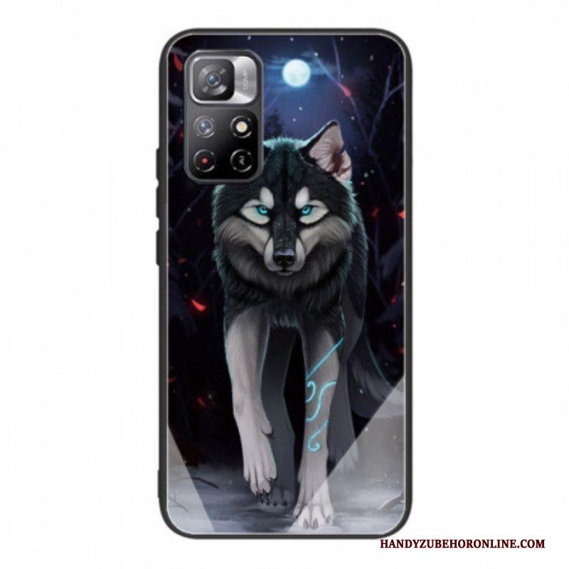 Hoesje voor Xiaomi Redmi Note 11 Pro Plus 5G Wolf Gehard Glas