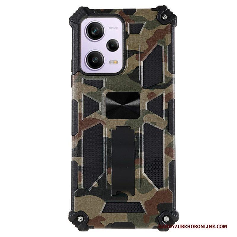 Hoesje voor Xiaomi Redmi Note 12 5G Camouflage Verwijderbare Ondersteuning