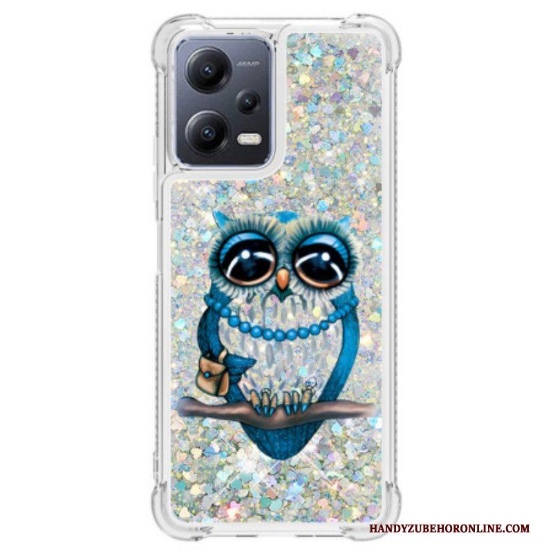 Hoesje voor Xiaomi Redmi Note 12 5G Pailletten Miss Uil