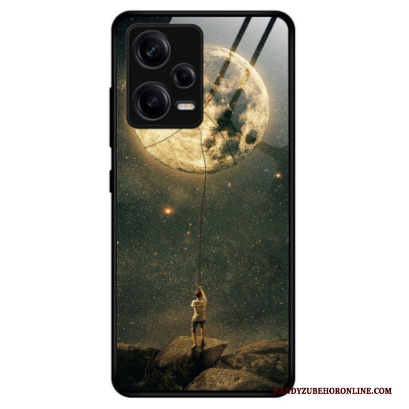 Hoesje voor Xiaomi Redmi Note 12 Pro Moon Man Gehard Glas