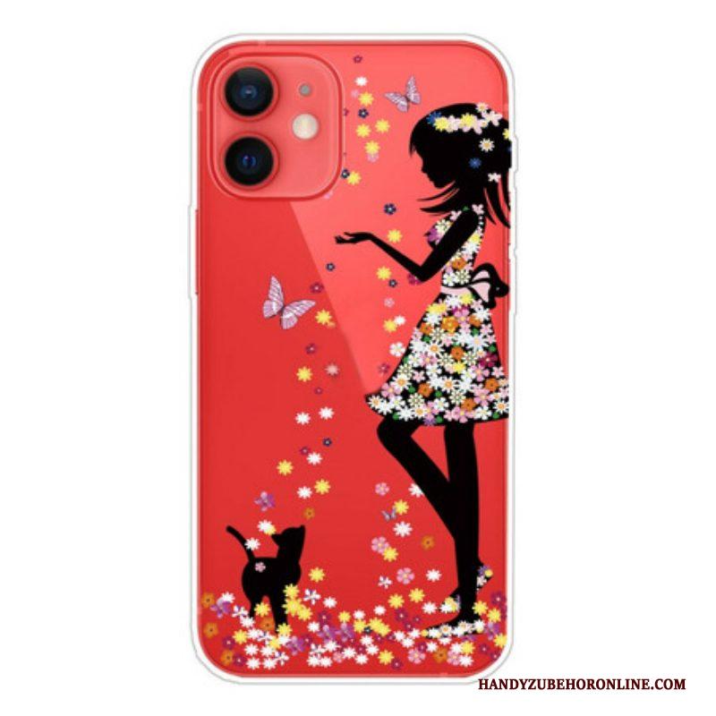 Hoesje voor iPhone 13 Mini Bloemenmeisje