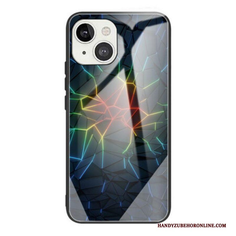 Hoesje voor iPhone 13 Mini Geometrie Gehard Glas