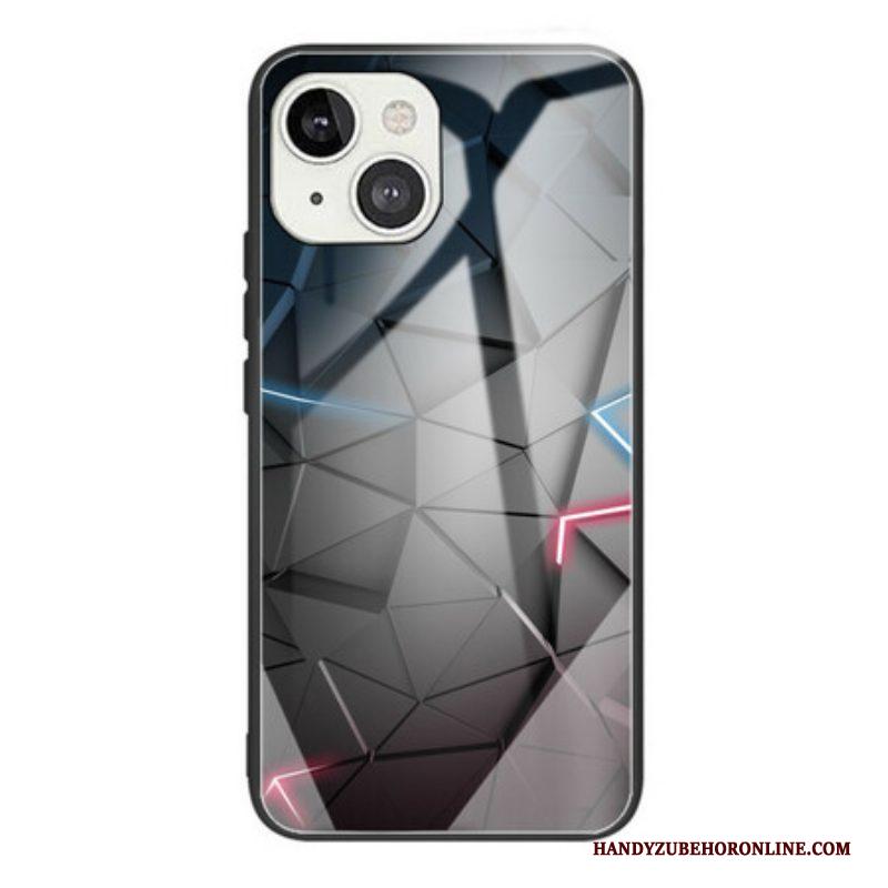 Hoesje voor iPhone 13 Mini Geometrie Van Gehard Glas