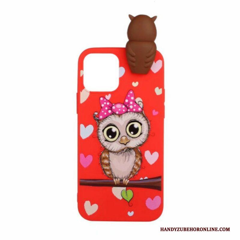 Hoesje voor iPhone 13 Mini Miss Uil 3d