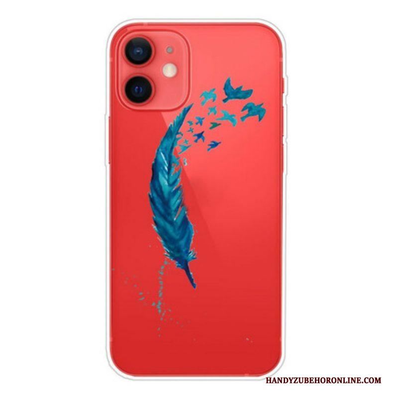 Hoesje voor iPhone 13 Mini Mooie Blauwe Veer